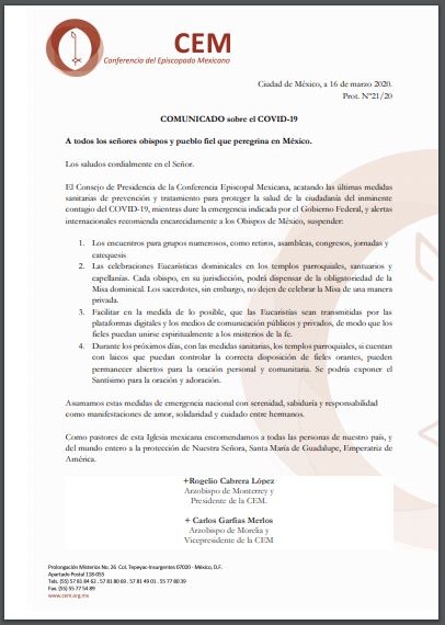 CEM, suspención de actividades CEM, suspención de actividades